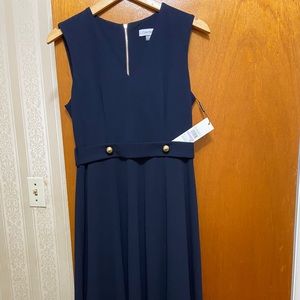 Sleeveless Navy Blue Calvin Klein Dress